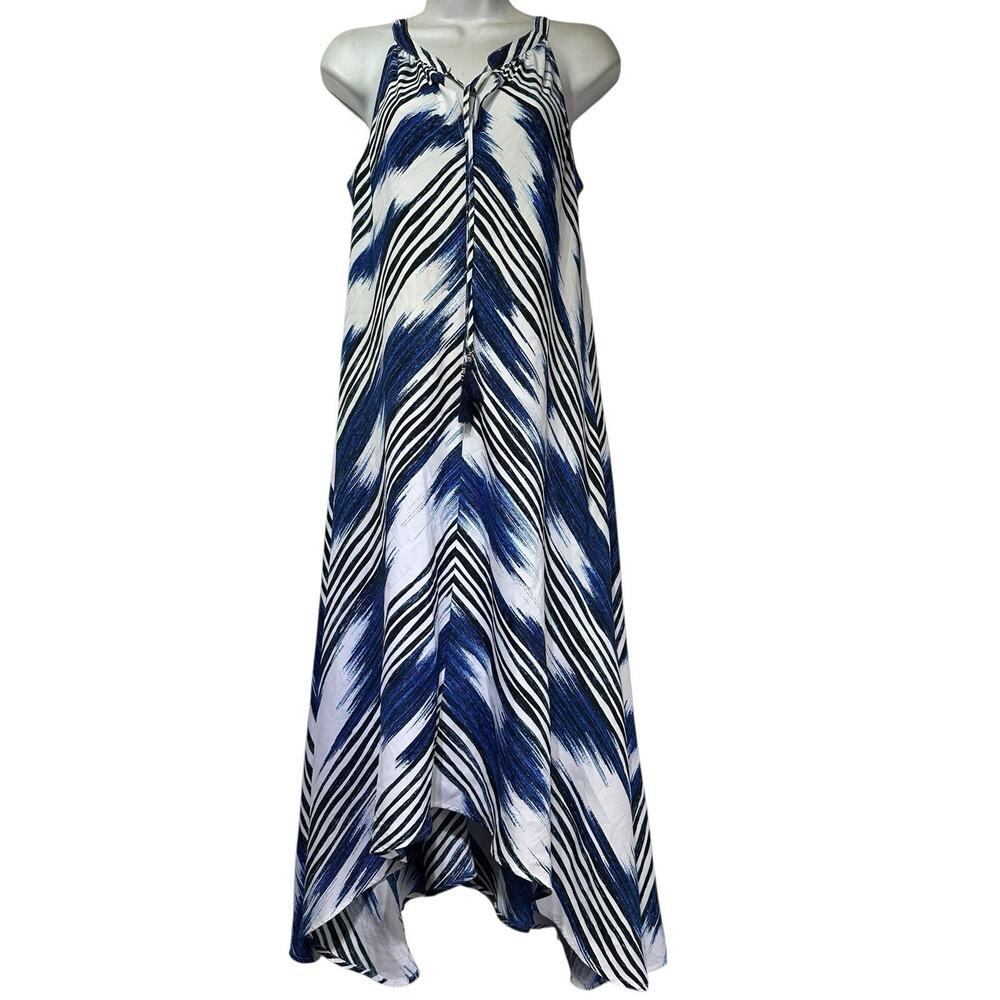 Tommy Bahama women size S Asymmetric Swim Cover Up Midi Long Geometric Dress